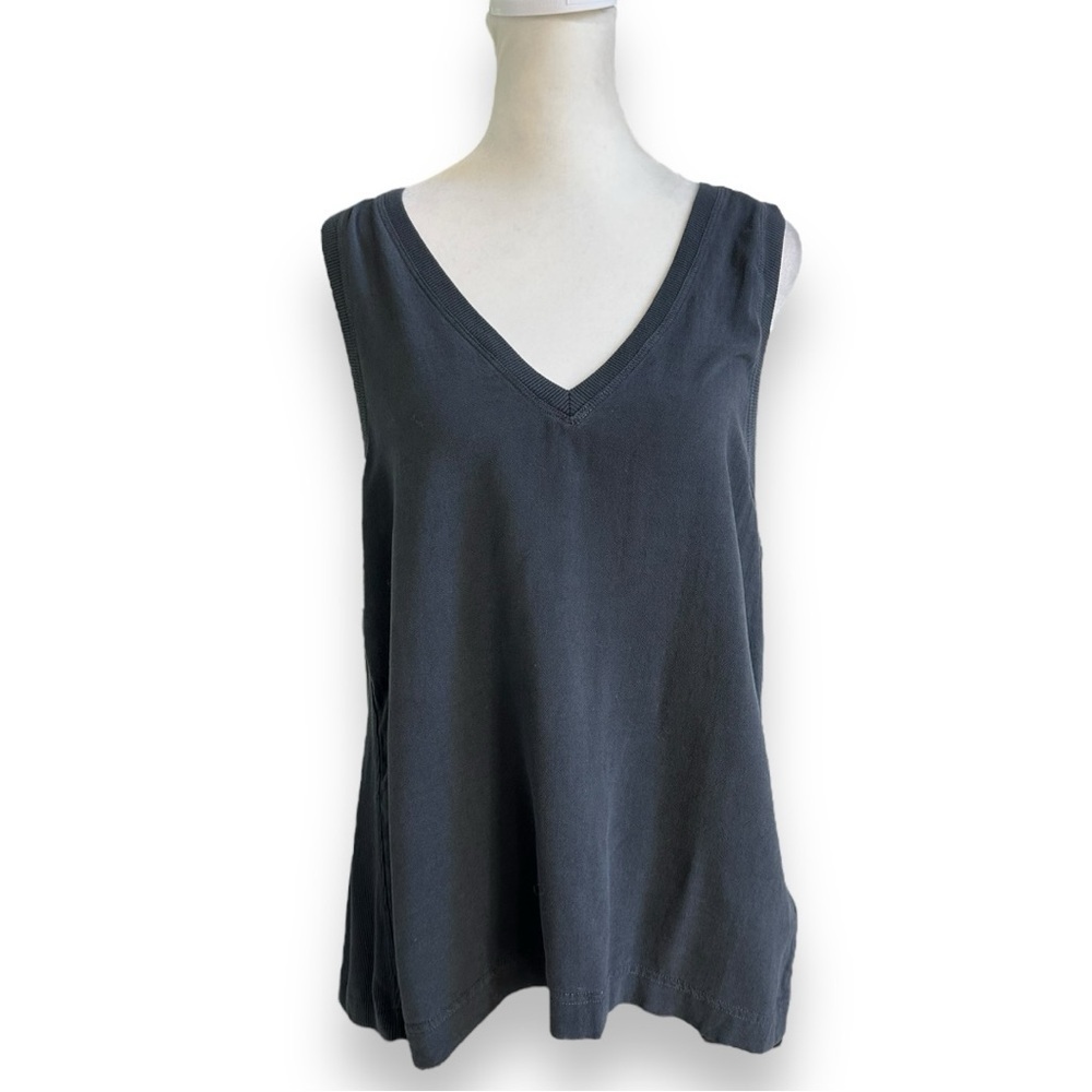 New Splendid Zinnia Viscose Double V-Neck Tank in Lead | Size Large - Picture 7 of 16